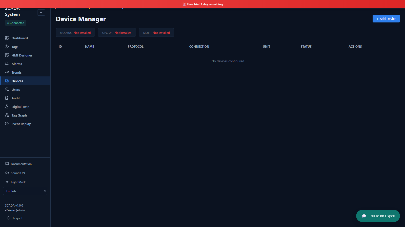 SCADA device management